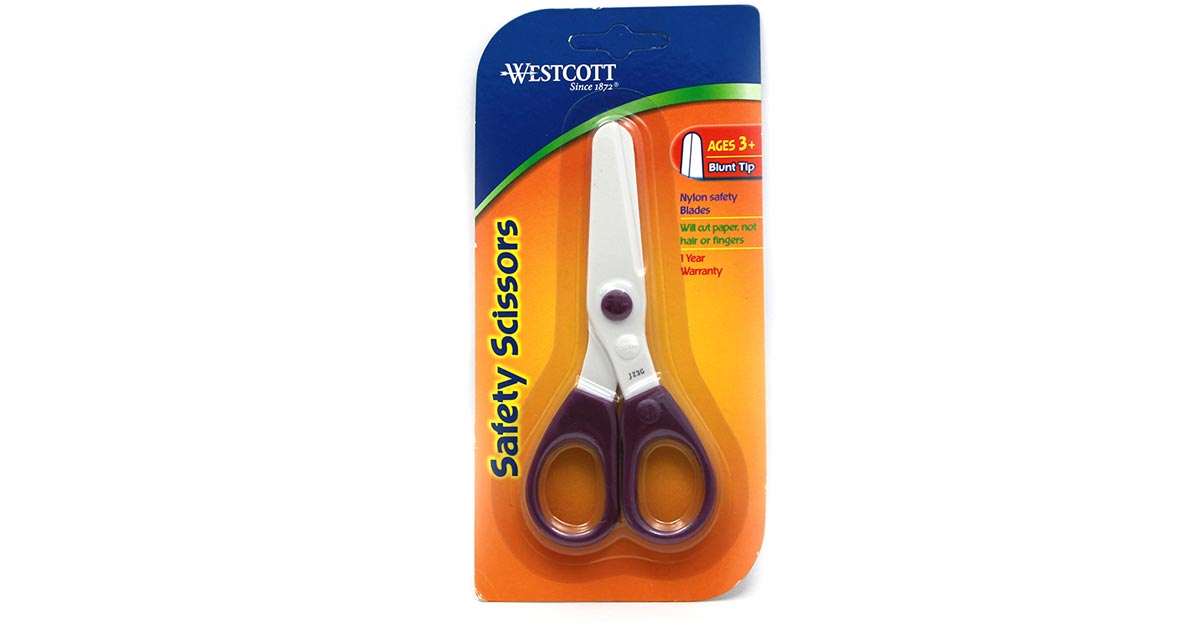 Westcott - Westcott Child Safety All Nylon Scissors, 5-Inch, Blunt, Color  may Vary (15315)