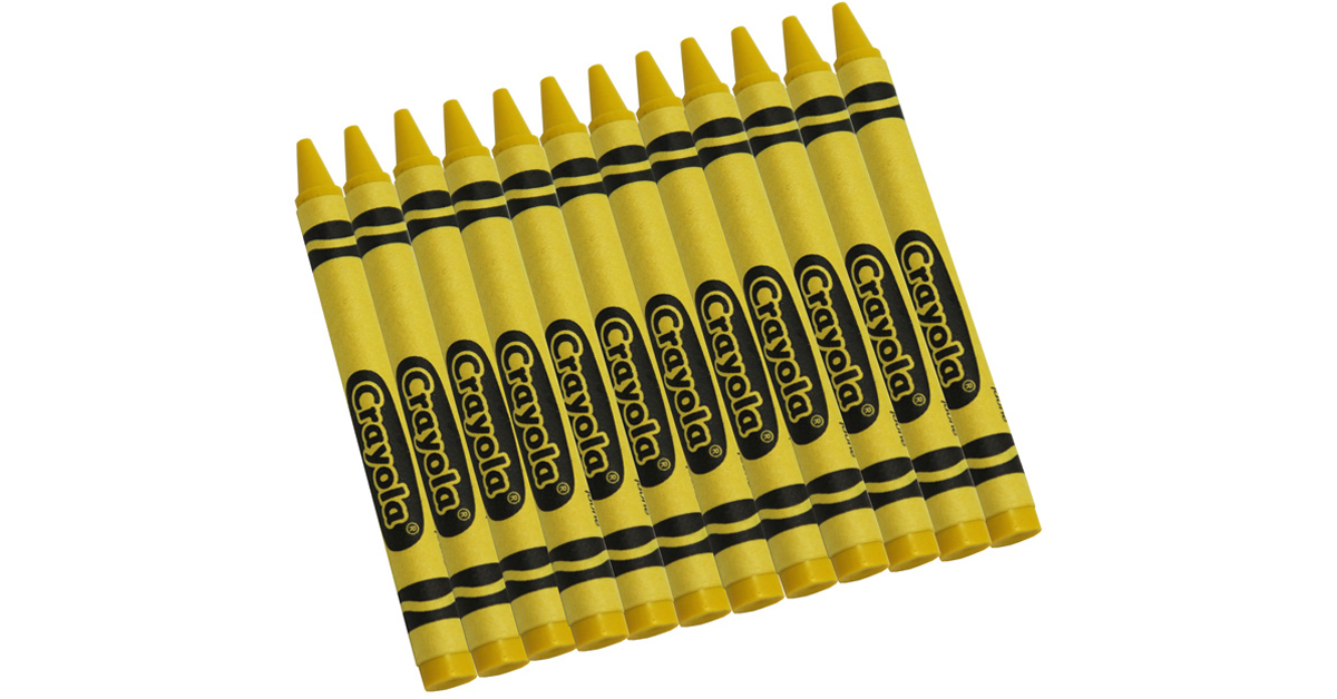 Bulk Crayons, Regular Size, Yellow, 12 Count - BIN520836034 | Crayola