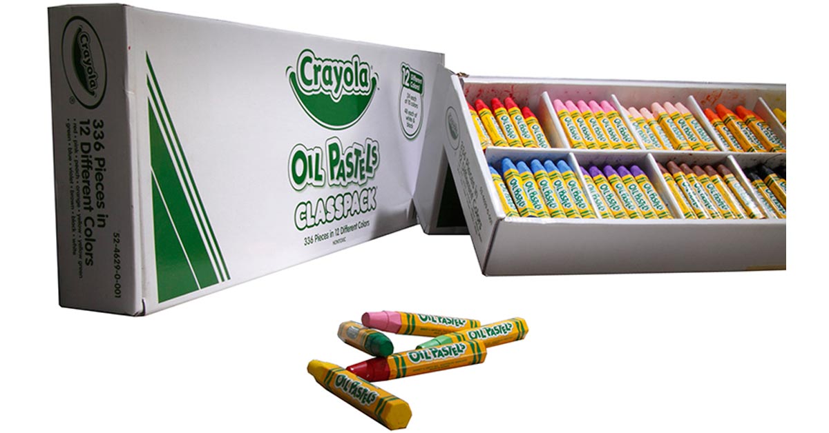 Crayola Hexagonal Non-Toxic Jumbo Oil Pastel Stick Classroom Pack, Assorted  Colors, Set of 336