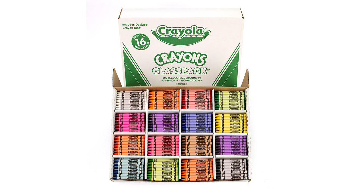 BIG BOX OF CRAYONS 864 PIECES IN 18 COLORS