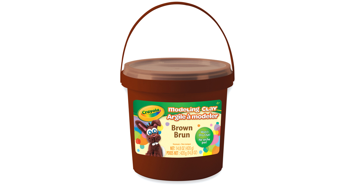 Crayola 1 LB Bucket Modeling Clay Brown 571307 for sale online 