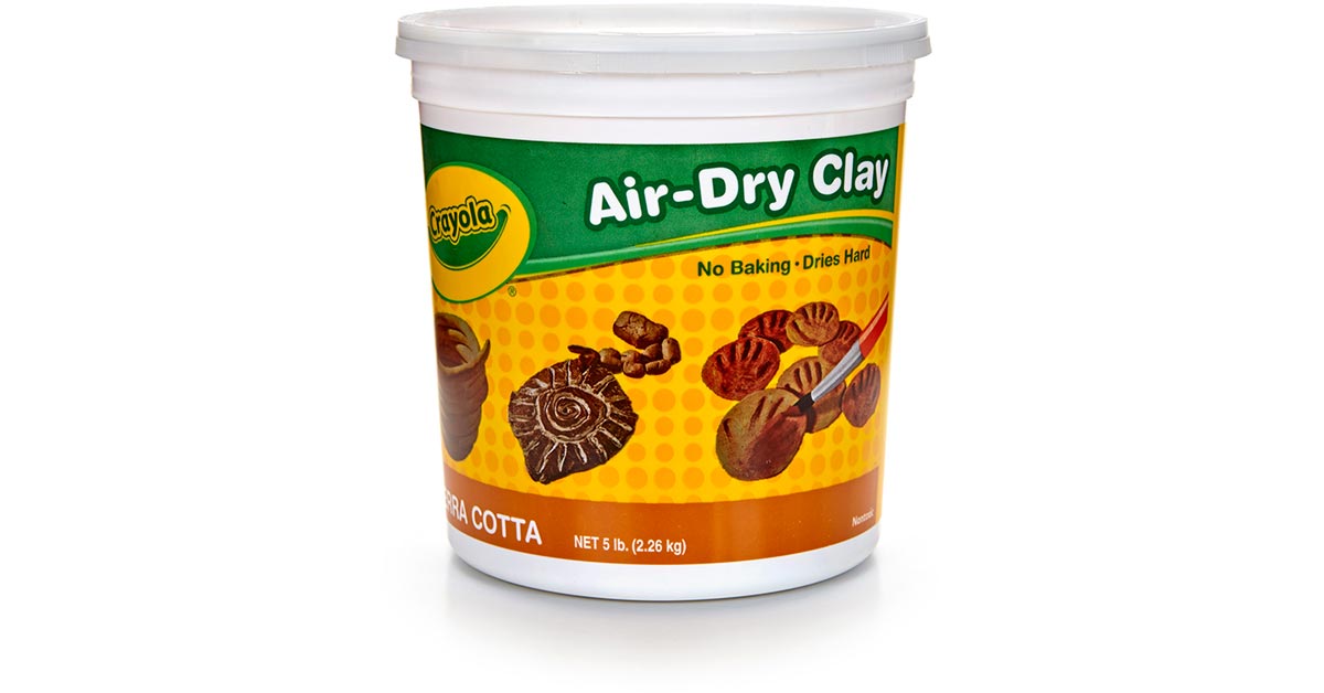 Crayola Air Dry Clay - 5 Lb Bucket, Natural White Modeling Clay for Kids