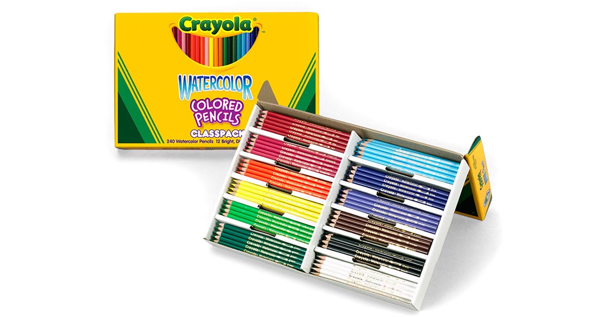 Crayola Watercolor Colored Pencils, 12 Count Use Wet or Dry 