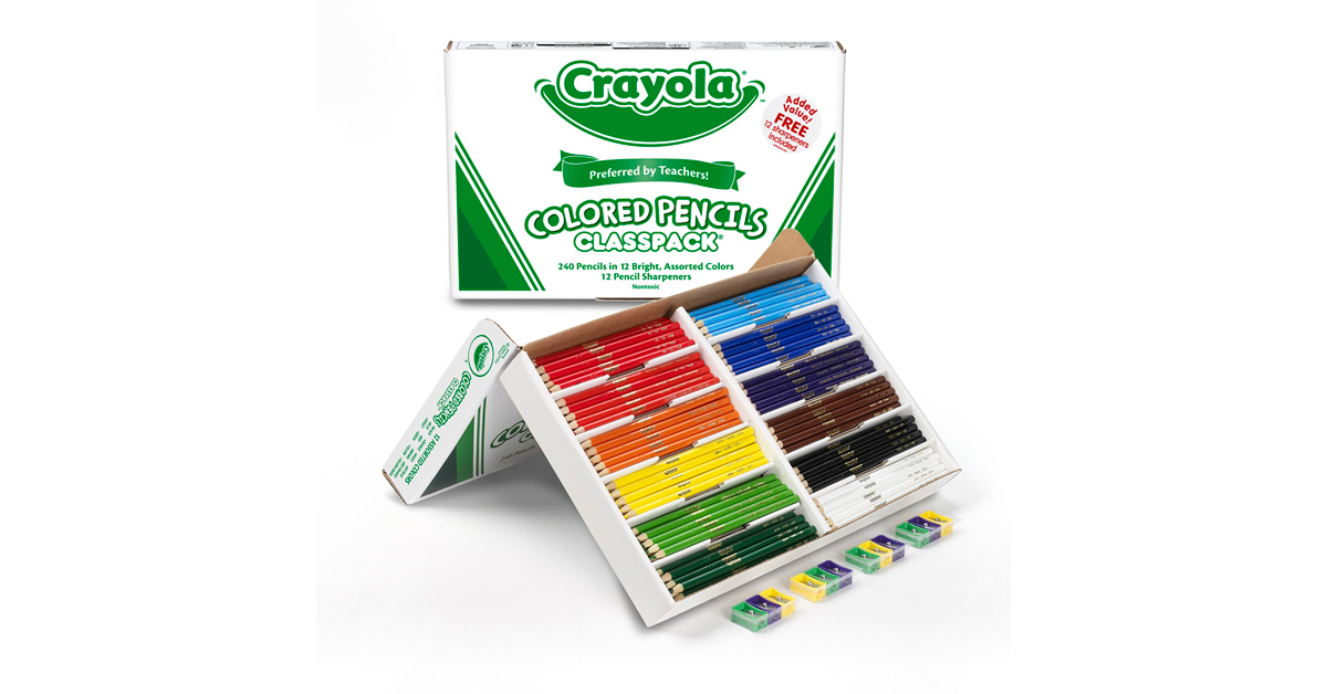 Crayola Classpack Kids' Colored Pencils, Assorted Colors, 240/Carton  (68-8024)