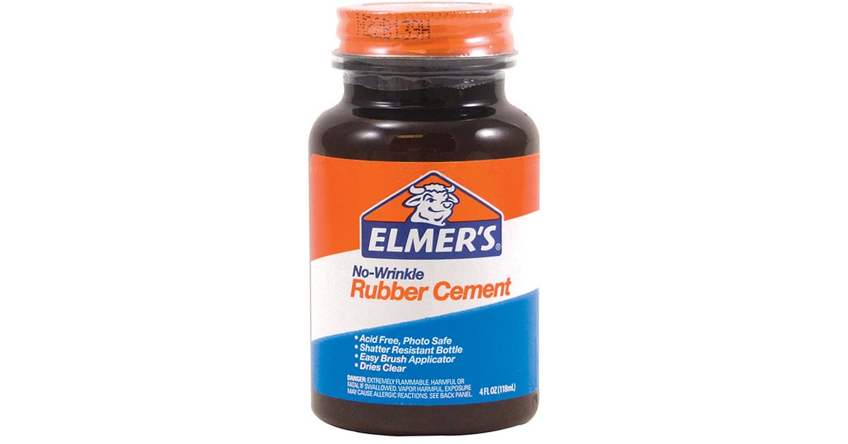 Elmer's Rubber Cement, 4 oz w/applicator - BORE904, Sanford Lp - Elmer's
