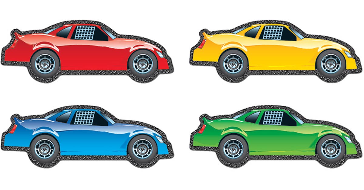 Race Cars Cut-Outs, Pack of 48 - CD-120117 | Carson Dellosa Education