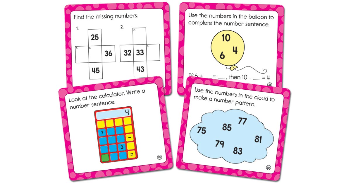 Maths Challenge Curriculum Cut-Outs Great for ages 5-7!