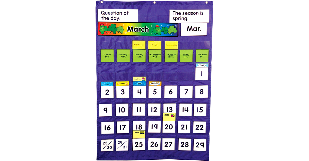 Carson Dellosa Complete Calendar Weather Pocket Chart