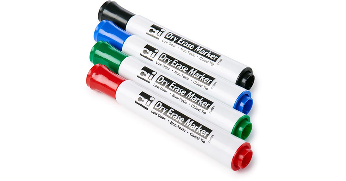 4pk Dry Erase Markers for School Office Supply Whiteboard Marker