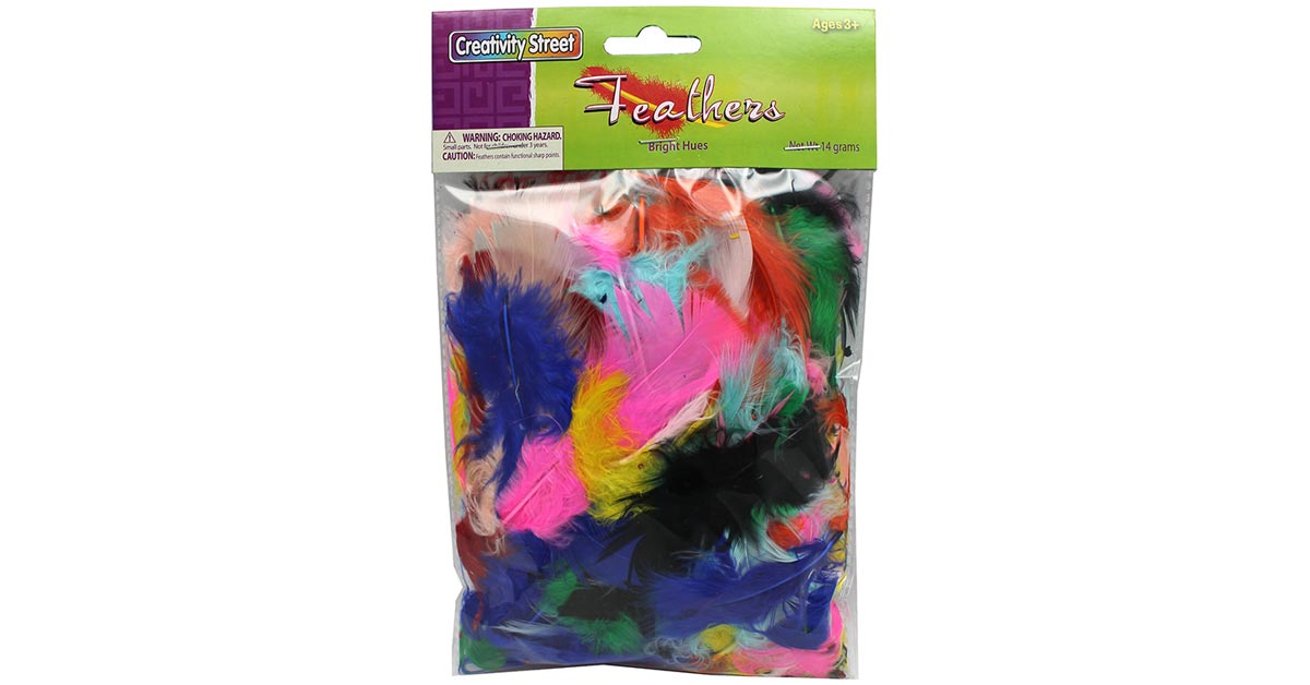 Turkey Plumage Feathers, Assorted Bright Hues, Assorted Sizes, 14