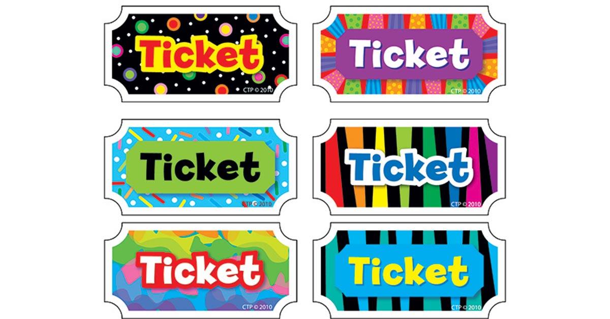tickets classroom management incentives ctp5947 creative teaching