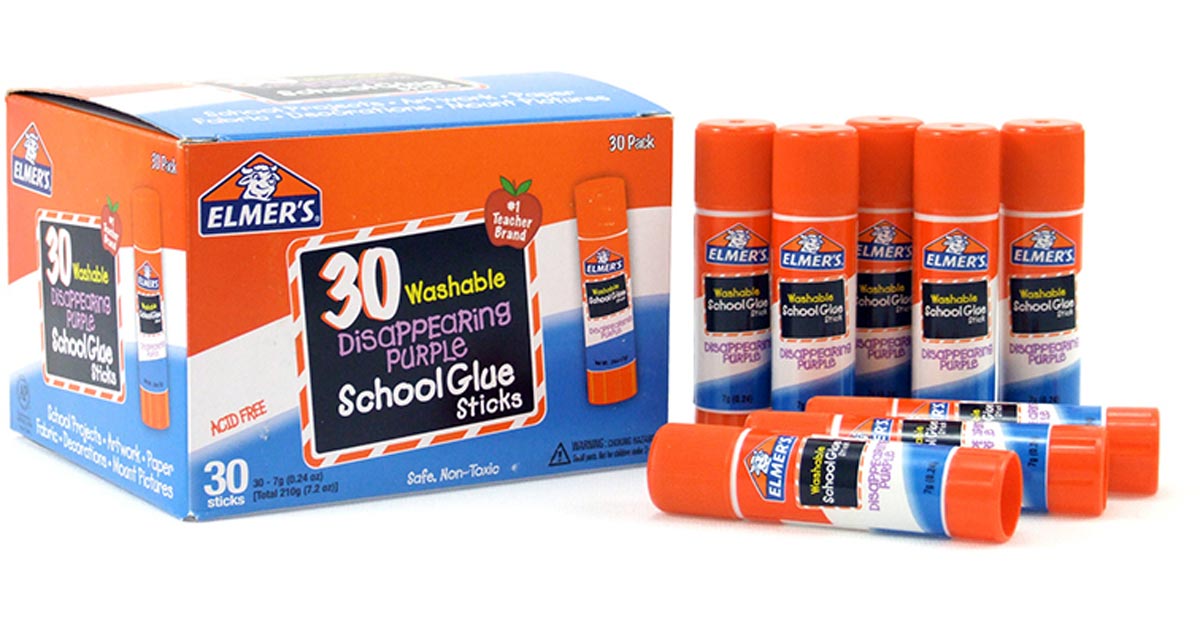 Elmer's® Purple School Glue Sticks, Pack Of 12