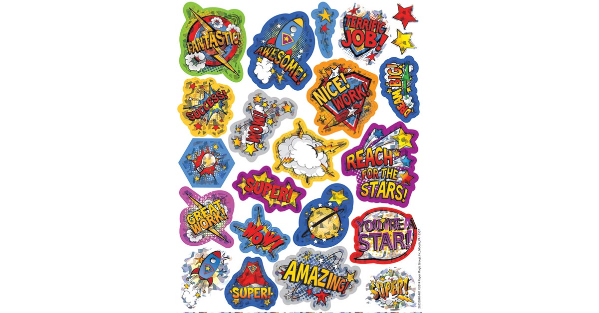 Super Class Sparkle Stickers - EU-623304
