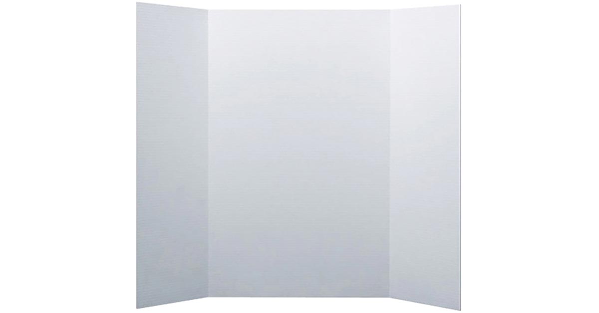 Elmer's Tri-Fold Corrugated Display Board, 28 x 40, White 