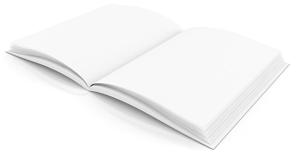 Plain White Blank Book 11W x 8.5h Hardcover 28 Pages 14 Sheets
