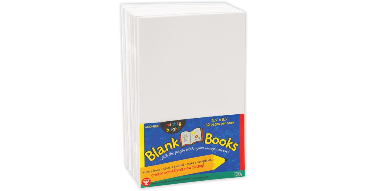 Colorful Blank Books, 4.2 x 5.5 Inches, 32 Pages, 8 Pack, Blank