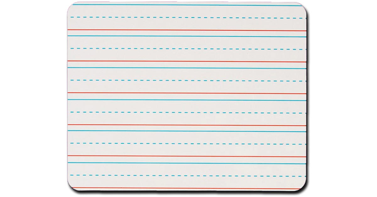 Kleenslate 8 x 10 in. Rectangular Lined Dry Erase Paddle Replacement Sheet, Pack 25