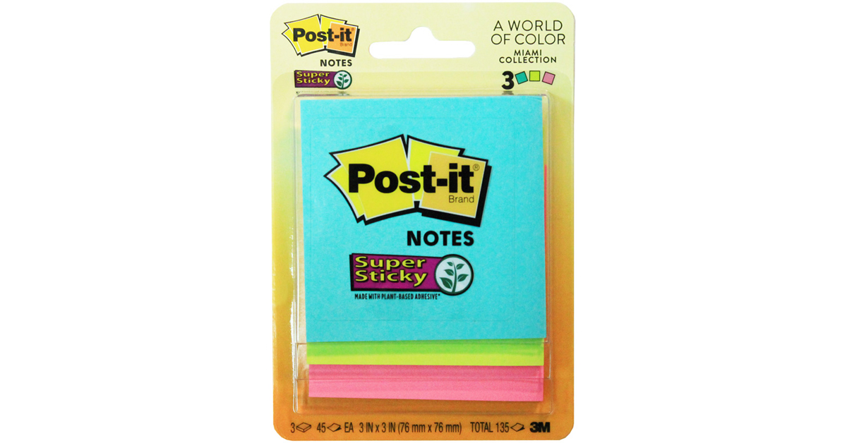 Post-It Super Sticky Jaipur Collection Sticky Notes