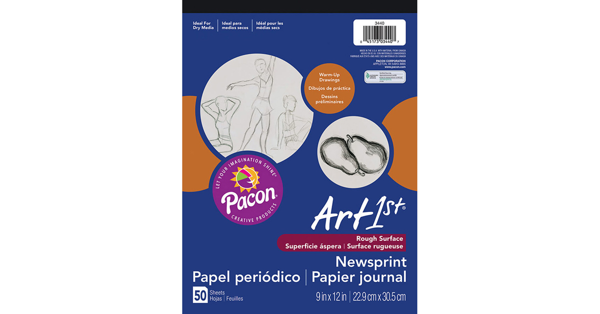 Pacon Newsprint Art Paper Roll, White 24 x 1,000