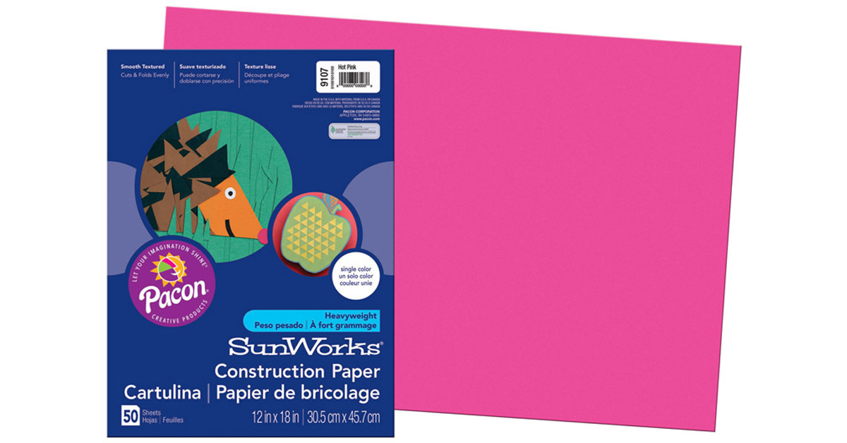 Construction Paper 12x18 Assorted 50CT