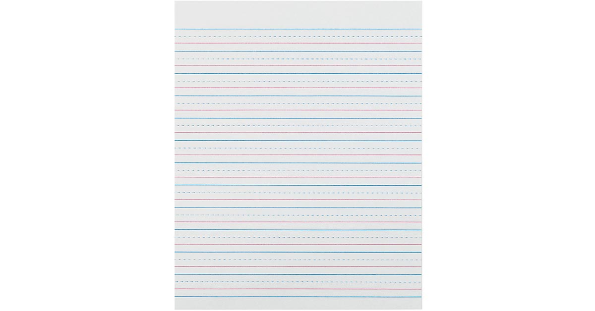 The Teachers' Lounge®  Sulphite Handwriting Paper, Dotted Midline, Grade  1, 5/8 x 5/16 x 5/16 Ruled Long, 10-1/2 x 8, 500 Sheets