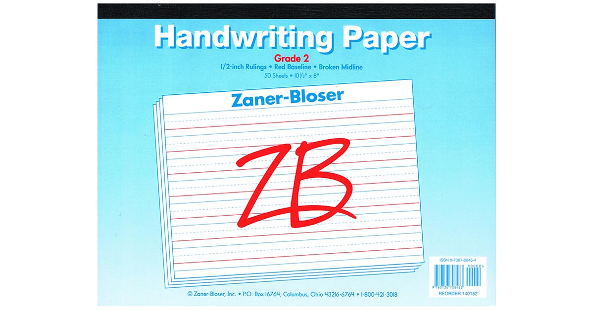 Zaner-Bloser Broken Midline Papers