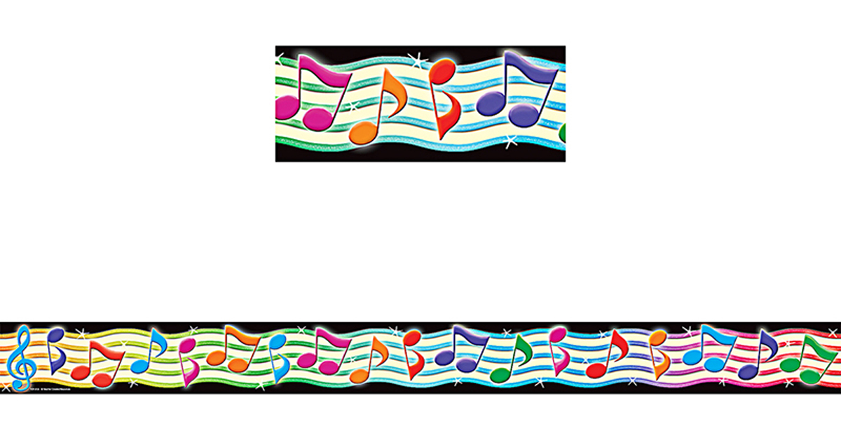 Musical Notes Straight Border Trim - TCR5155 | Teacher Created Resources