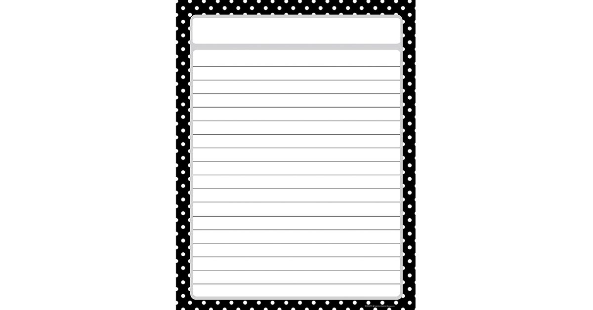 Red Polka Dots Lined Chart Teacher Created Resources TCR7711 