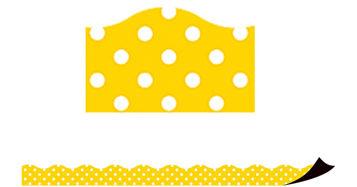 Yellow Polka Dots Magnetic Border