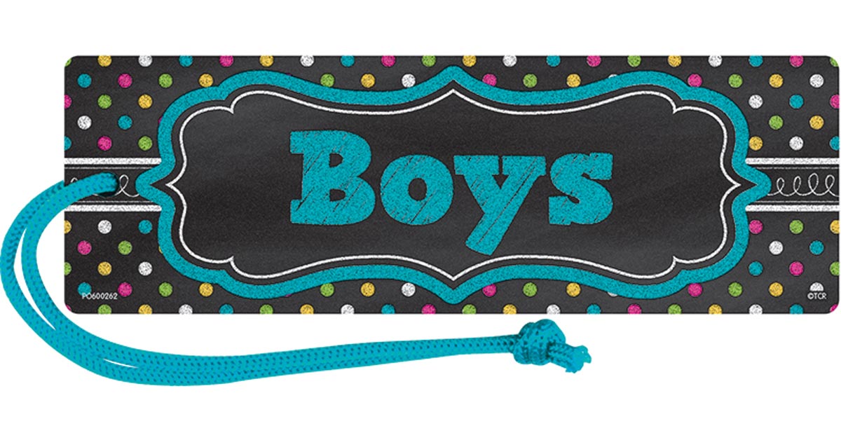 Chalkboard Brights Magnetic Boys Pass Teacher Created Resources TCR77278 