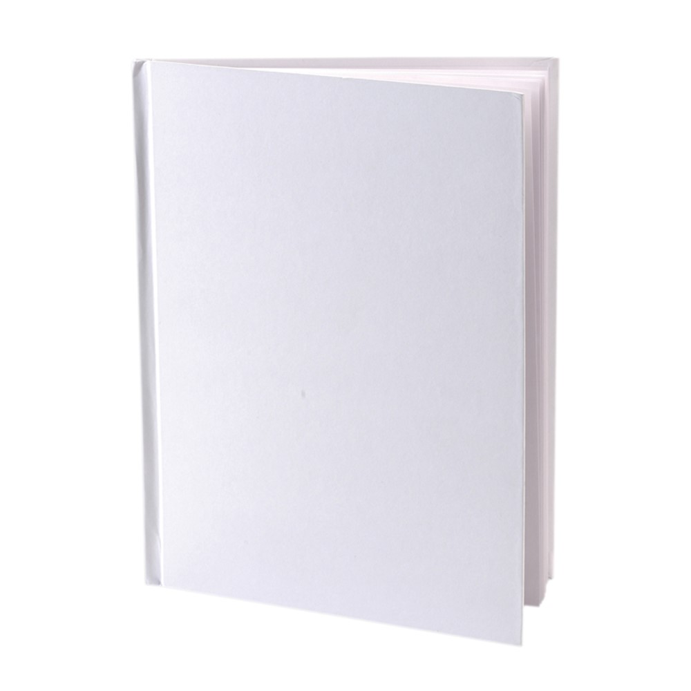 White Hardcover Blank Book- 8.13X6.38 