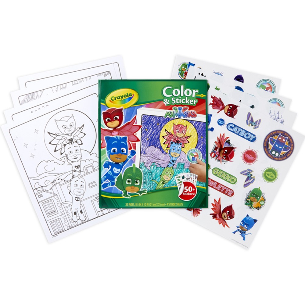 Color & Sticker Book, PJ Masks - BIN40077 | Crayola Llc | Art Activity ...
