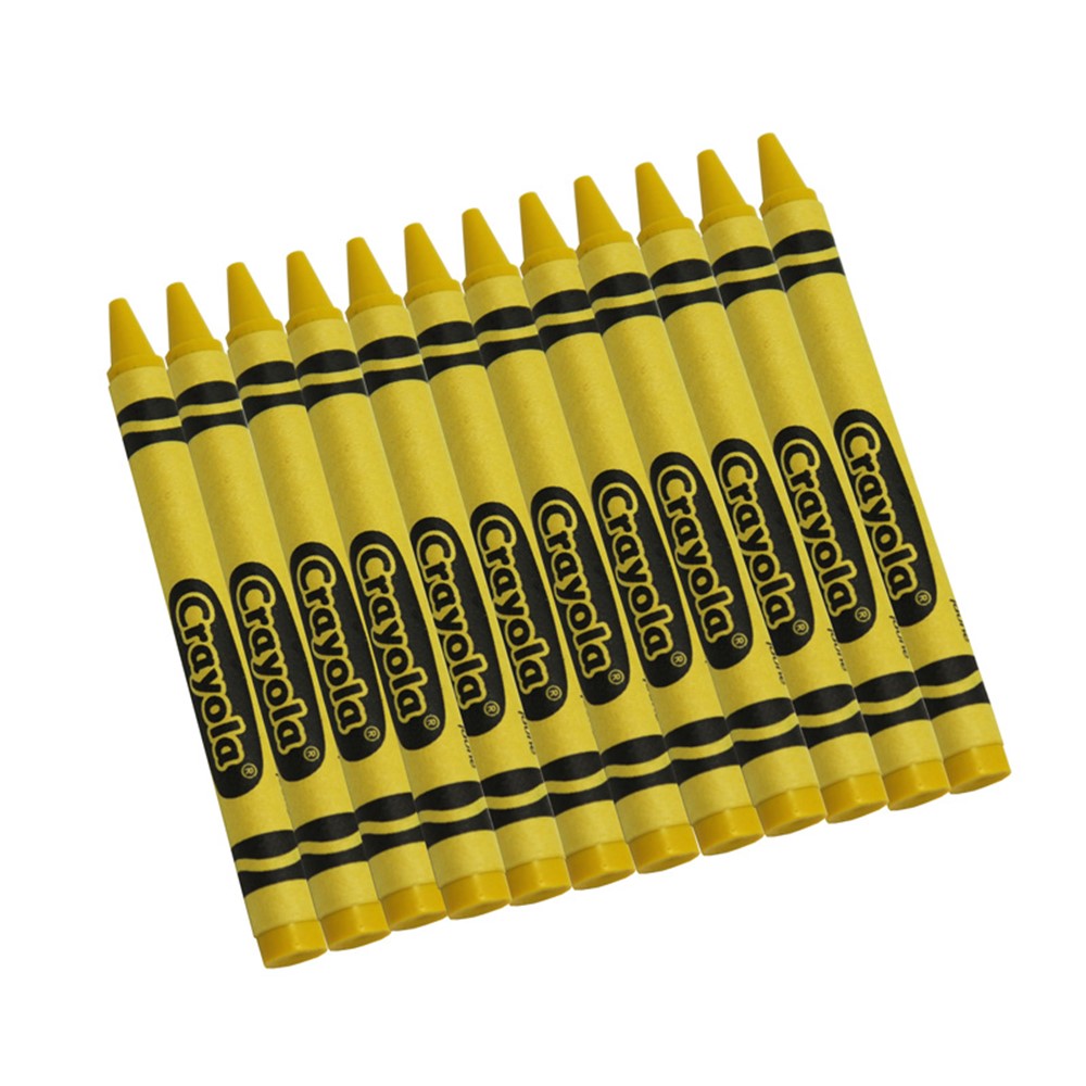 Black 12 Count Regular Size Bulk Crayons 