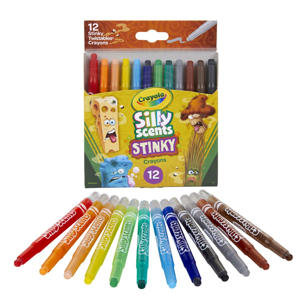 96 Wholesale 12 Color Mini Twist Crayon - at 