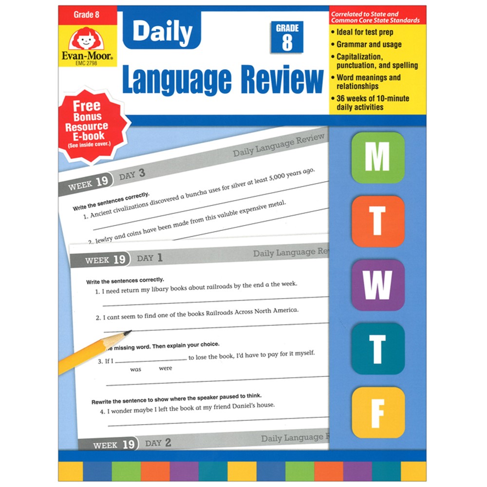 Language　Book,　Language　Teacher's　Edition　Evan-Moor　Skills　Grade　Review　Daily　EMC2798