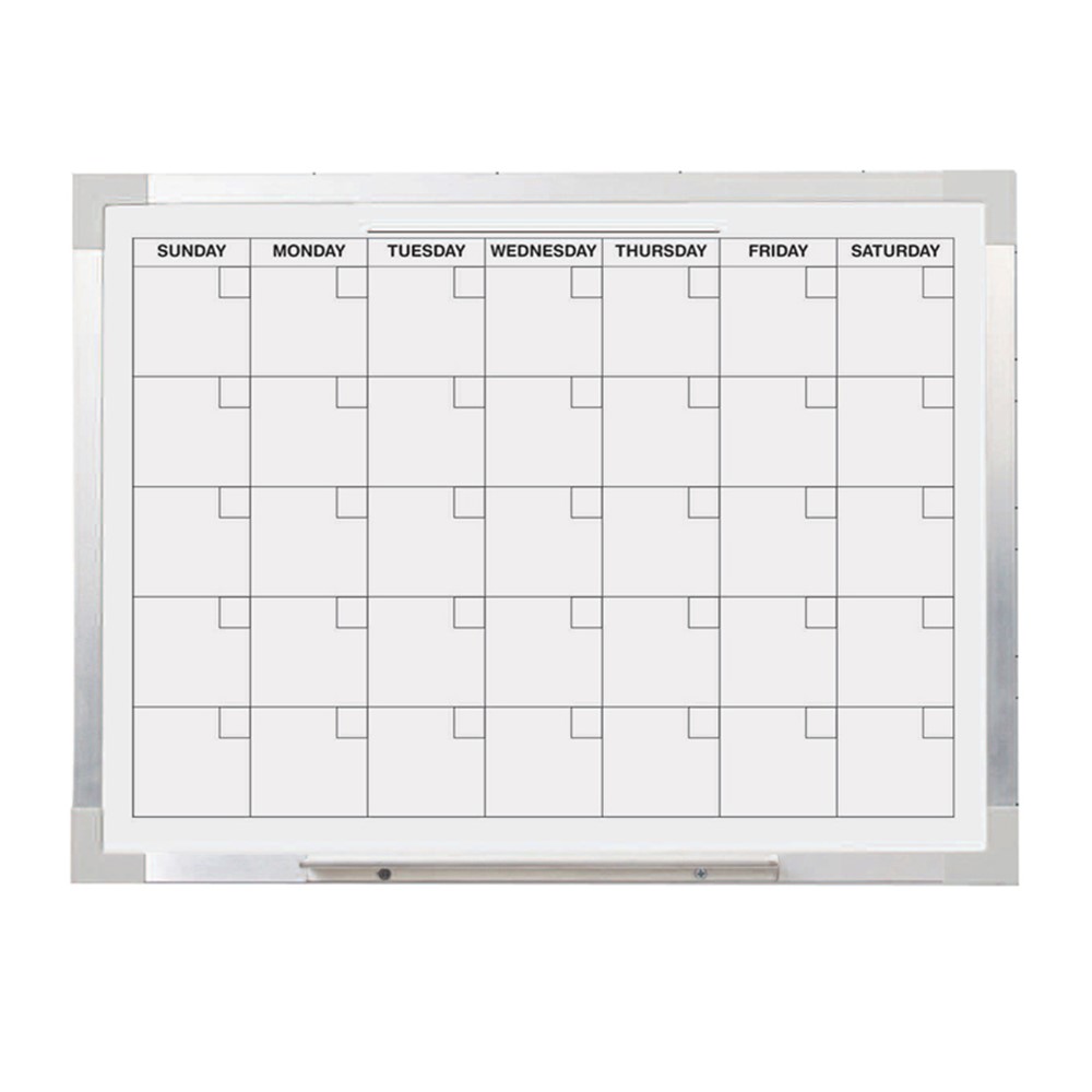 Dry Erase Magnetic Aluminum Framed Calendar 18 quot x 24 quot FLP17302