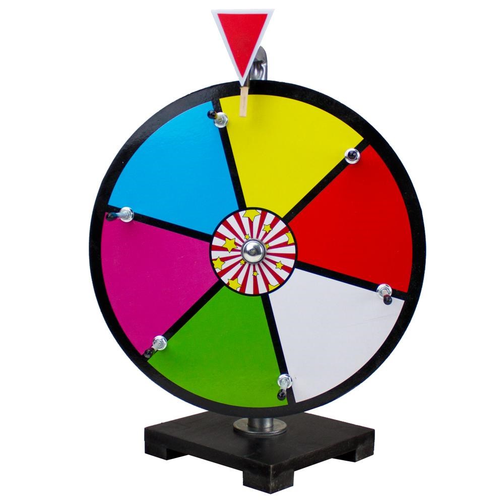  GSOW 16 Inch Prize Wheel Tripod, 12 Slots Gradient Color Spinning  Wheel with Tray, Editable Raffle Wheel Spinner with 2 Dry Erase Markers &  Eraser for Fortune Wheel Carnival Spin Games