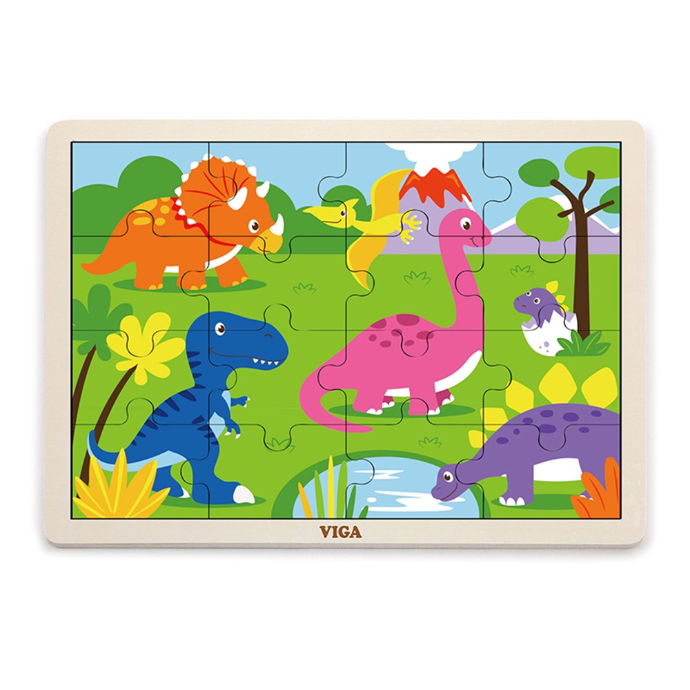 Dinosaur Classic Puzzle - OTC51452 | The Original Toy Co | Wooden Puzzles
