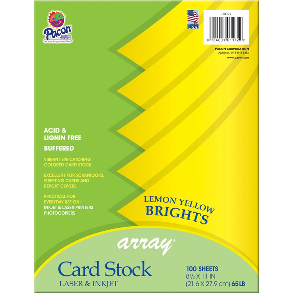 Pastel Card Stock, 5 Assorted Colors, 8-1/2 X 11, 100 Sheets