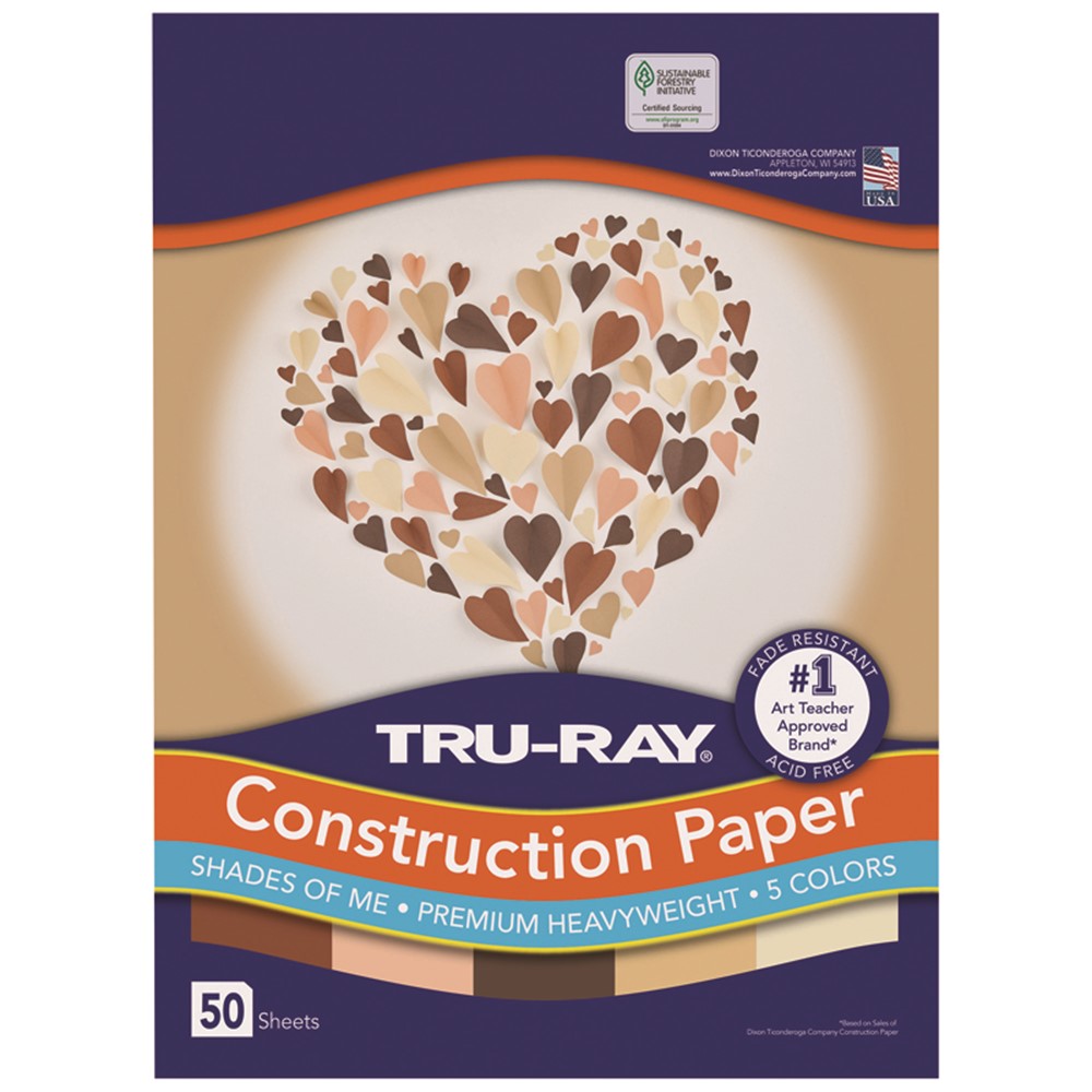 Construction Paper, Warm Assorted, 9 x 12, 50 Sheets - PAC102947, Dixon  Ticonderoga Co - Pacon