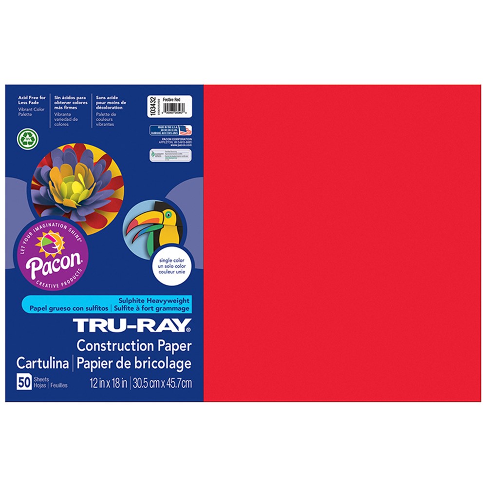 Construction Paper, Red, 9 X 12, 50 Sheets