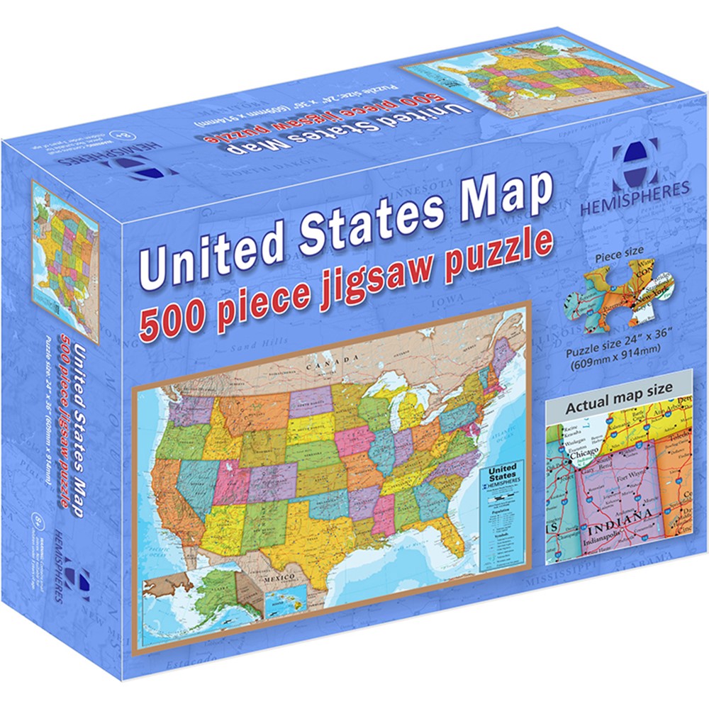 USA Puzzle, 24 Height, 36 Width, 500 Pieces - RWPHMP02