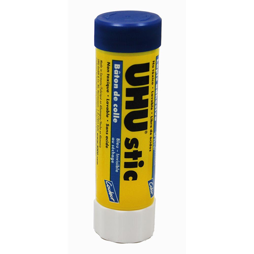 UHU 99653 Stic 1.41 oz. Permanent Disappearing Blue Glue Stick