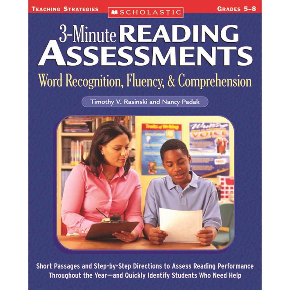 3-Minute　SC-0439650909　Reading　Fluency,　Reading　Assessments:　Grades　Teaching　Word　Resources　Recognition,　Skills　and　Comprehension:　5-8　Scholastic