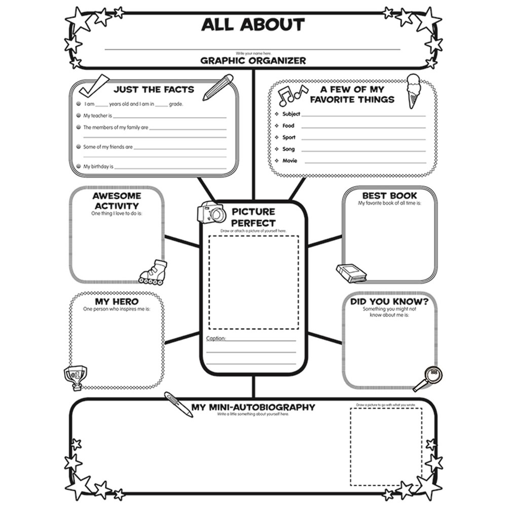 Graphic Organizer Poster, All-About-Me Web, Grades 3-6 - SC-0545015375 ...