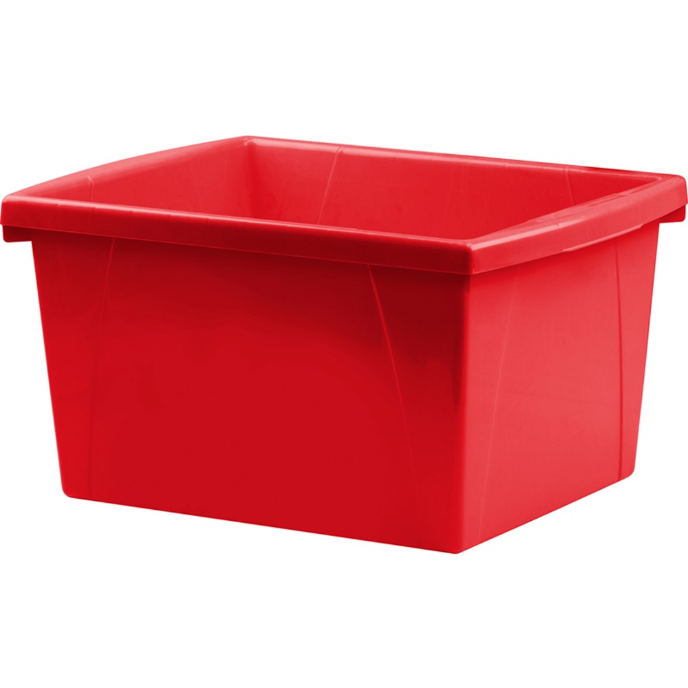 4 gal Classroom Storage Bin with Lid, Assorted Color - Pack of 6