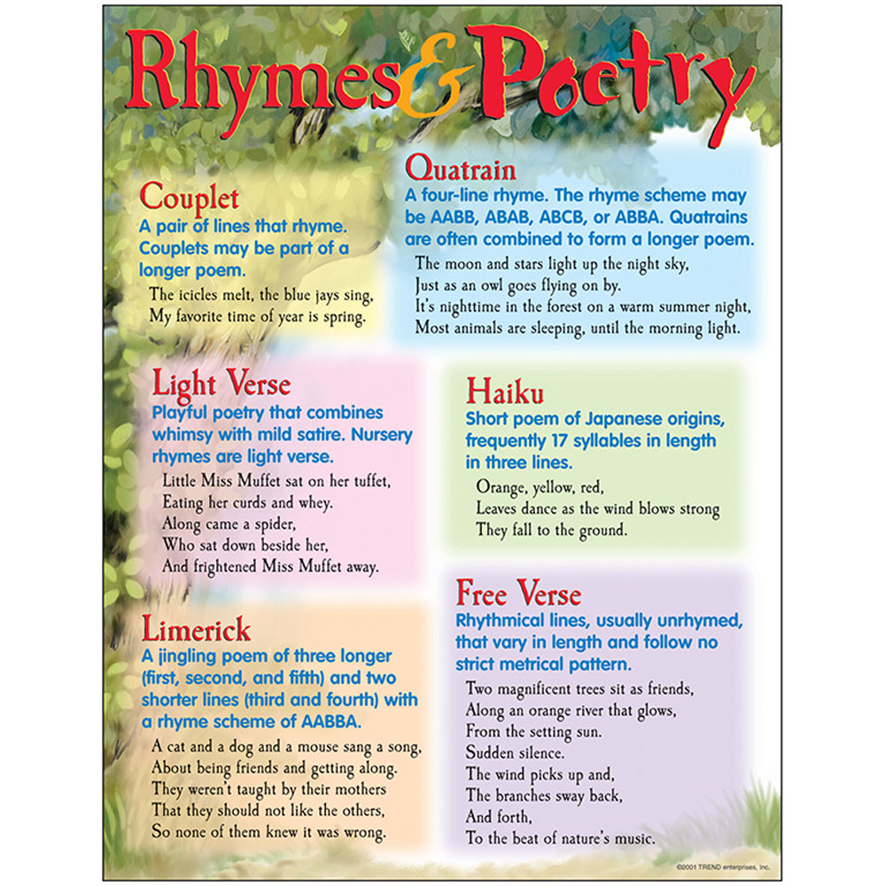 Chart Rhymes & Poetry - T-38045 | Trend Enterprises Inc.