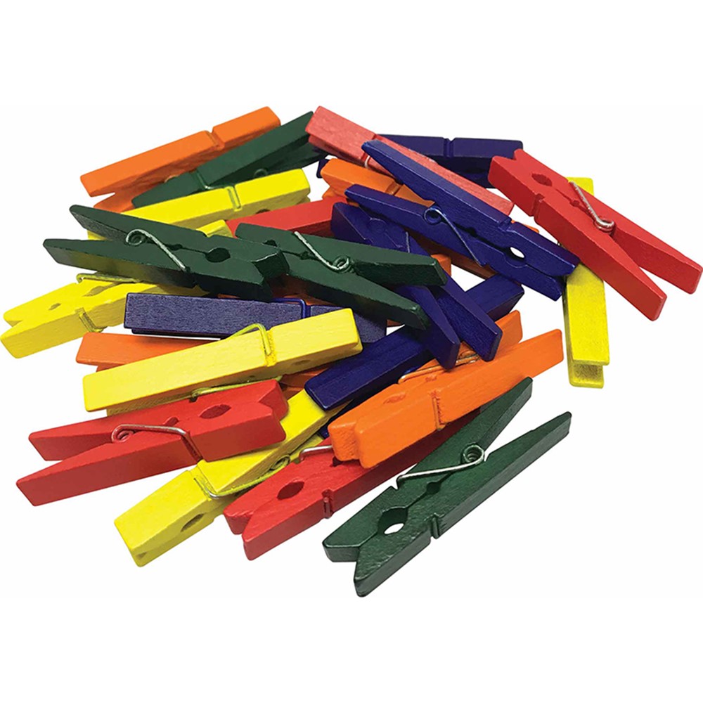 House Hold Essentials Wooden Clothespins - 50 Count