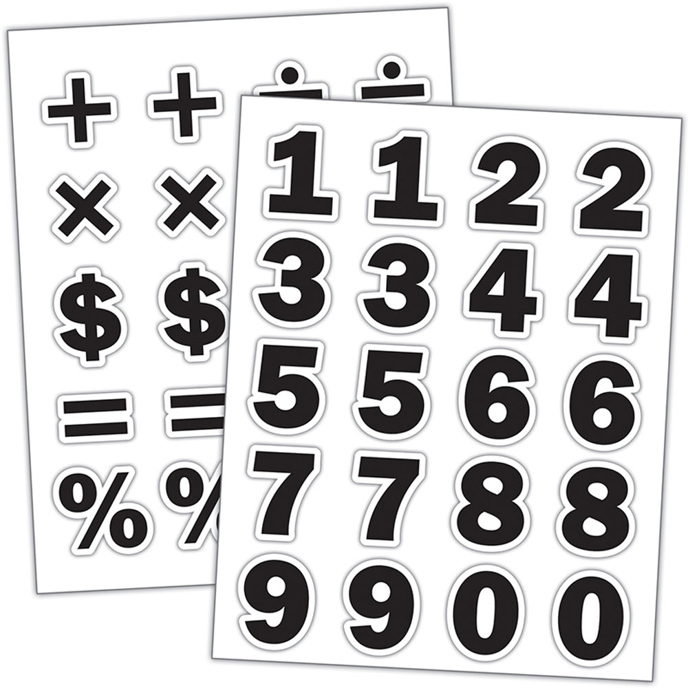 Sticko Numbers Stickers-Black Varsity Numbers Small – American Crafts