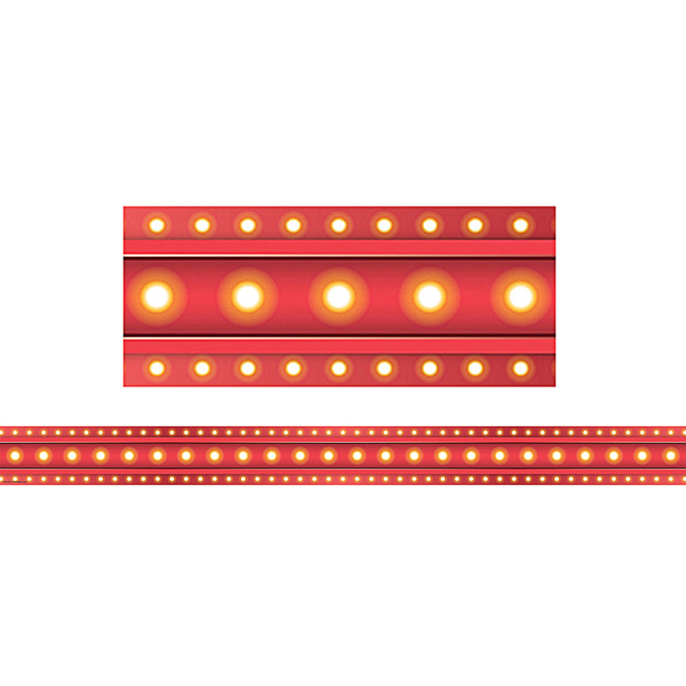 Teacher Created Resources Red Marquee Straight Border Trim 5891 